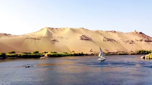 Boat on the Nile near Aswan, Egypt