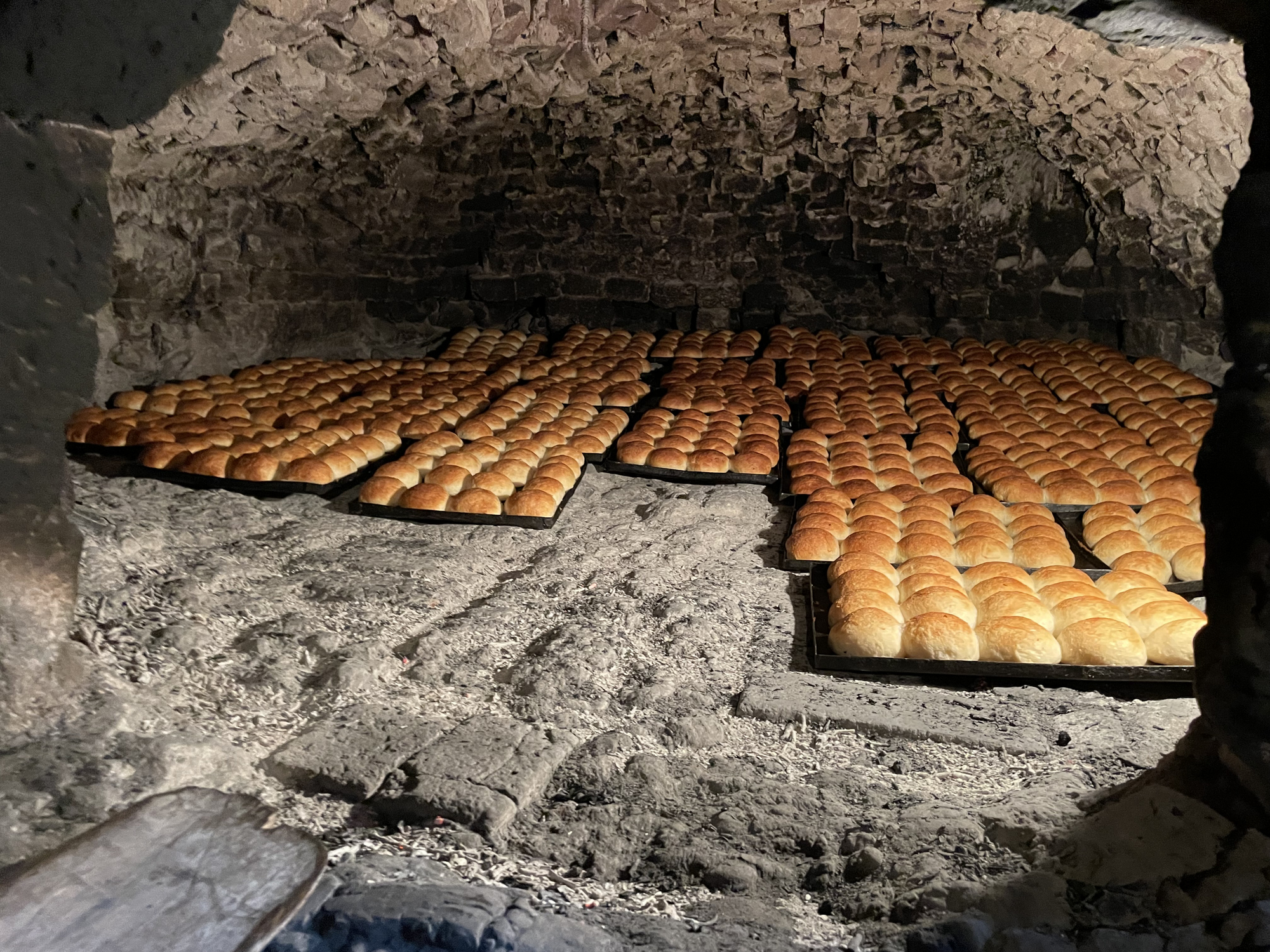 Bread in wood oven in Ecuador