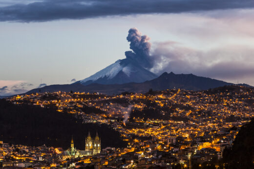 Cotopaxi volcano eruption