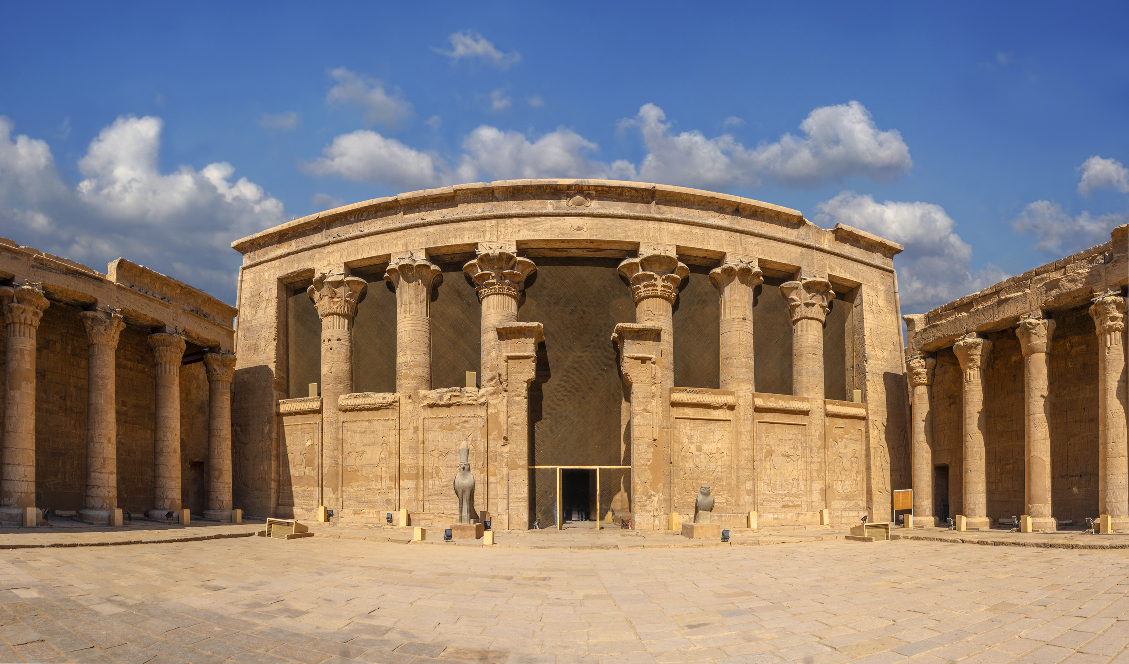 Ancient gate of Edfu temple in Luxor. Egypt